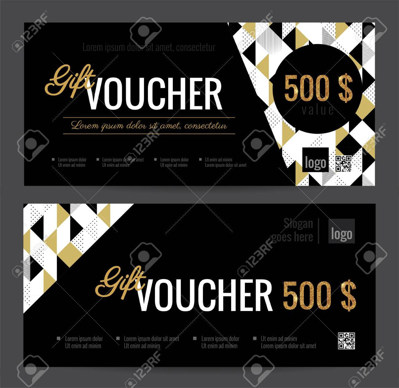 Gift Voucher Coupon Discount. Elegant Gift Certificate Template.. Intended For Black And White Gift Certificate Template Free