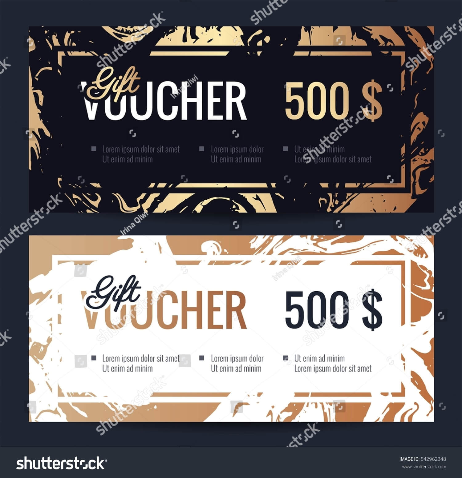 Gift Voucher Coupon Discount Elegant Gift Stock Vector Throughout Elegant Gift Certificate Template