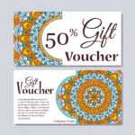 Gift Voucher Template With Mandala. Design Certificate For With Regard To Magazine Subscription Gift Certificate Template