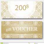 Gift Voucher Template With Mandala. Design Certificate For Within Yoga Gift Certificate Template Free