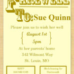 Going Away Party Invitations – Farewell Burlap | Farewell In Farewell Invitation Card Template