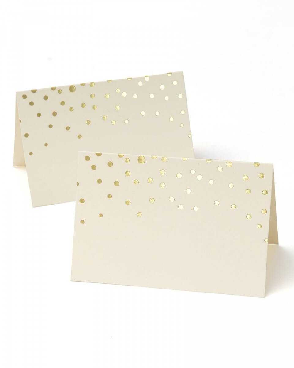 Gold Foil Dots Place Cards For Gartner Studios Place Cards Template