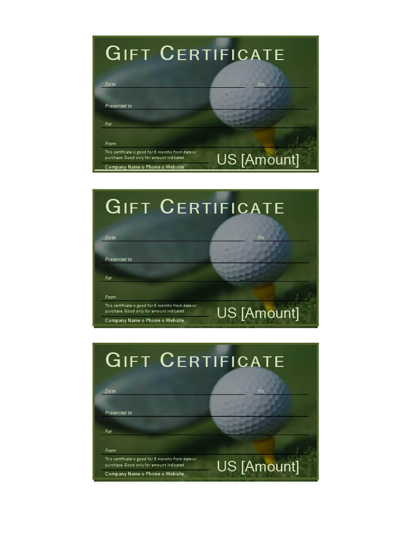 Golf Gift Certificate – Download This Free Printable Golf Inside Golf Certificate Template Free