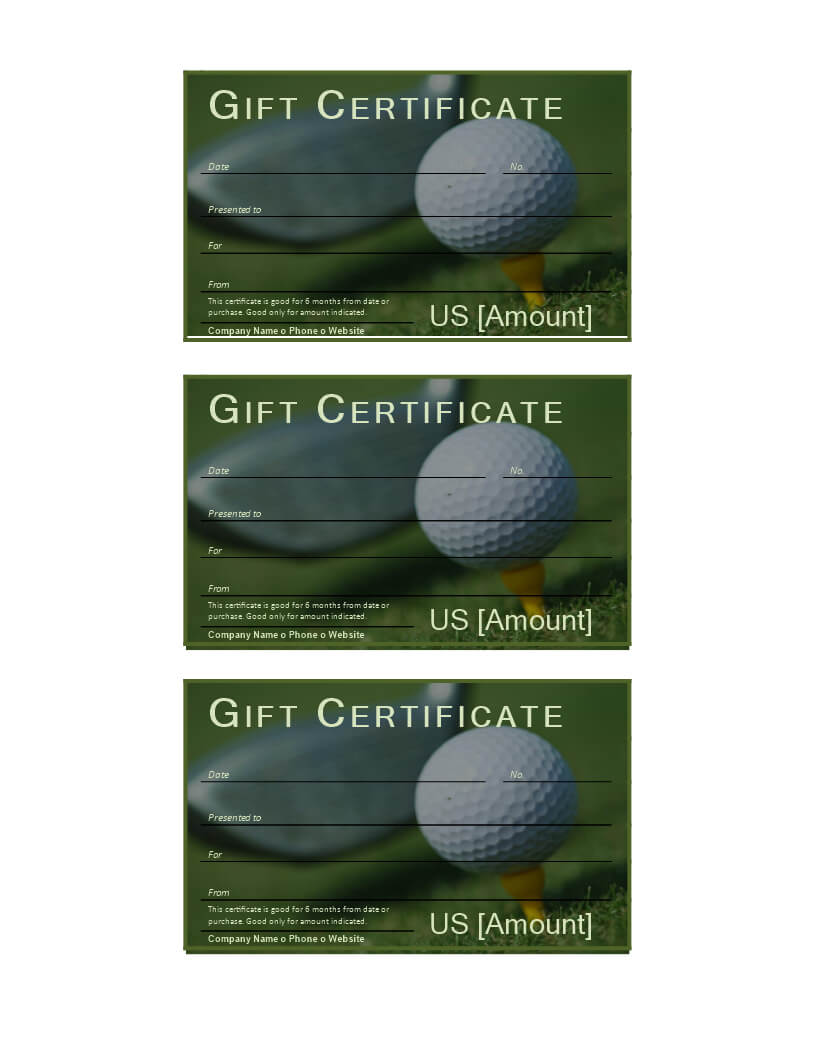 Golf Gift Certificate - Download This Free Printable Golf Pertaining To Golf Gift Certificate Template