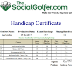 Golf Handicap Certificate Template Free Inside Golf Certificate Template Free