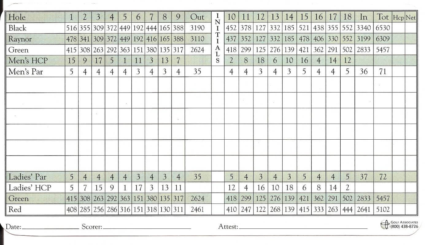 Golf Scorecard Template | Template Business In Golf Score Cards Template