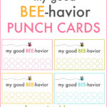Good Behavior Punch Cards | Ideas: Free Printables In Free Printable Punch Card Template