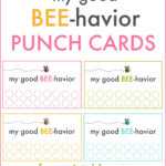 Good Behavior Punch Cards | Ideas: Free Printables In Free Printable Punch Card Template