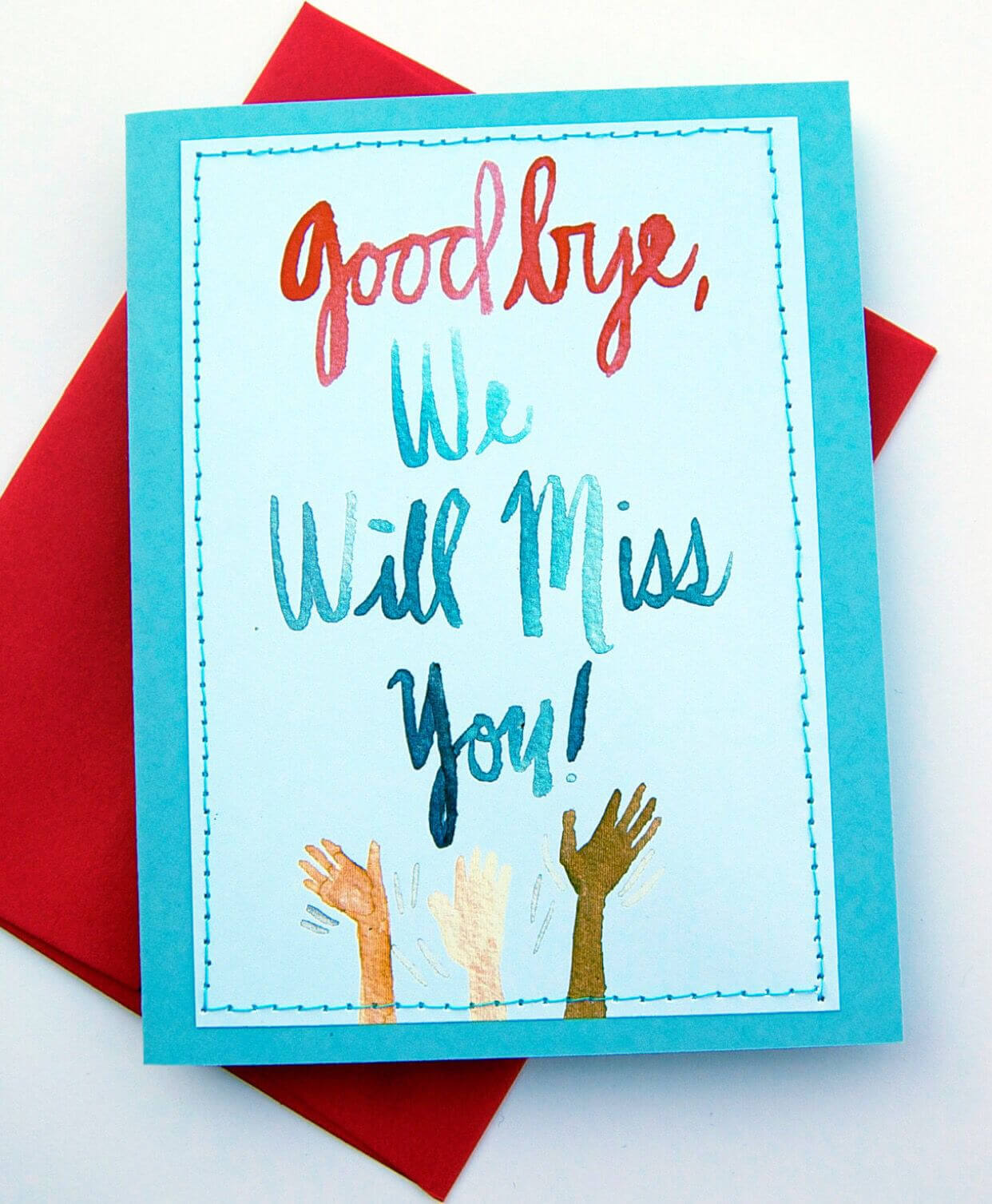 Good Bye! Will Miss You! | Student Teacher Relationship Throughout Sorry You Re Leaving Card Template