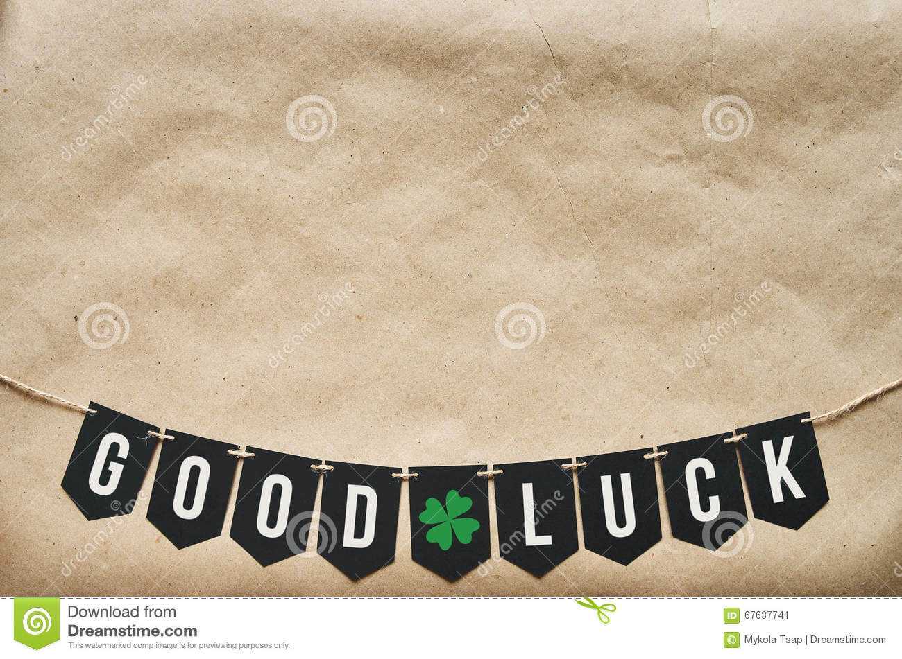 Good Luck Banner Lettering Stock Image. Image Of Craft Intended For Good Luck Banner Template