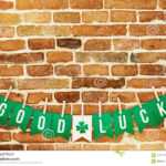 Good Luck Banner Lettering Stock Image. Image Of Handmade For Good Luck Banner Template