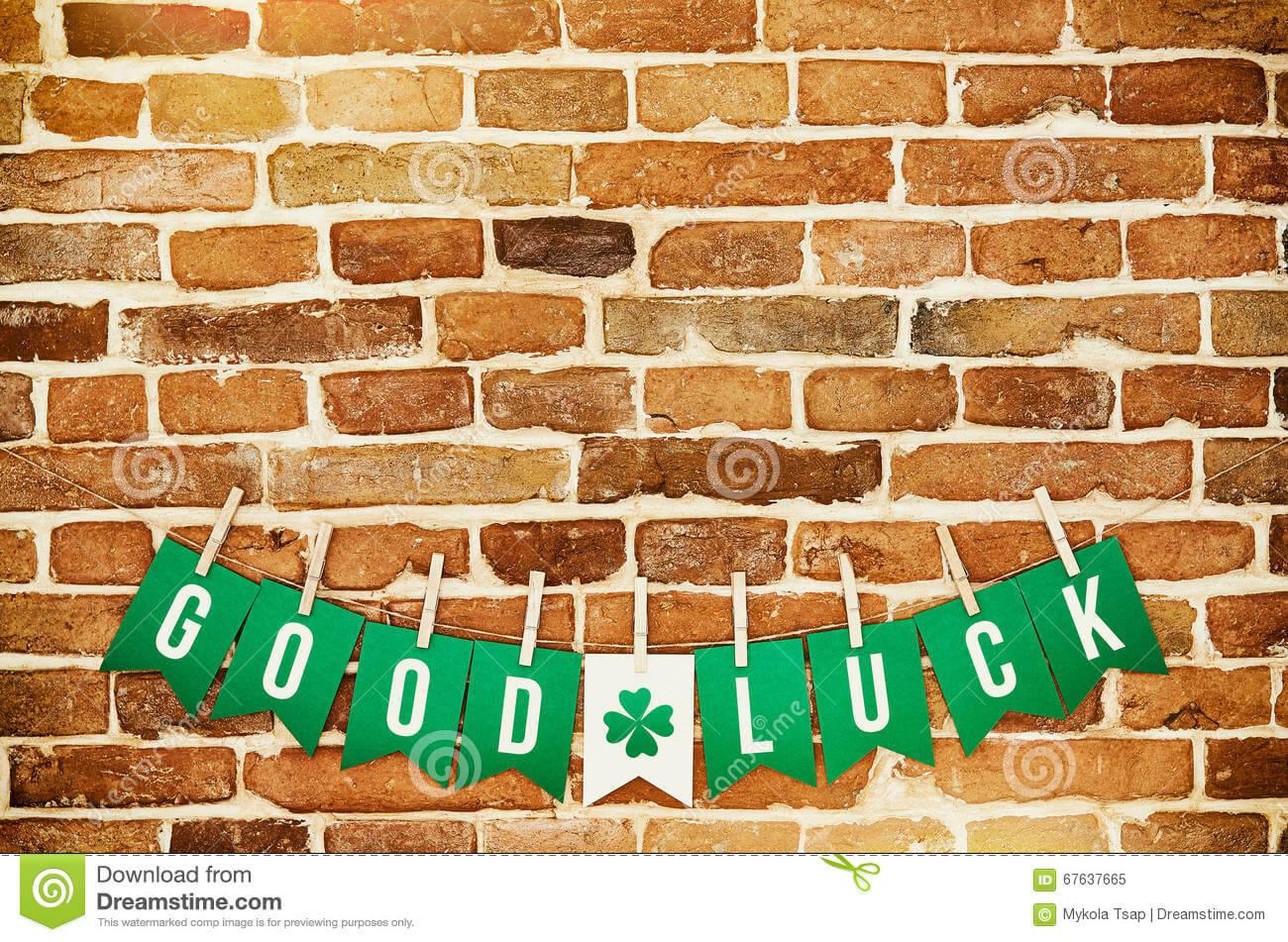 Good Luck Banner Lettering Stock Image. Image Of Handmade For Good Luck Banner Template