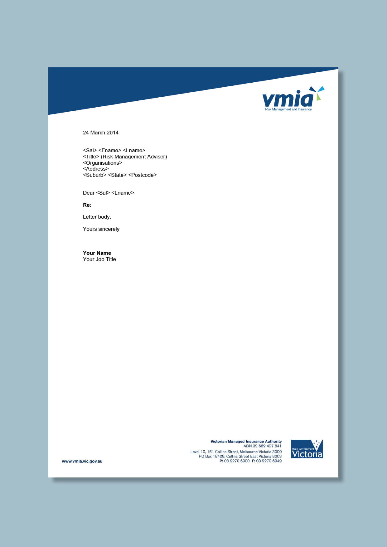 Government Insurance Agency Letterhead #cordestra #word Intended For Headed Letter Template Word