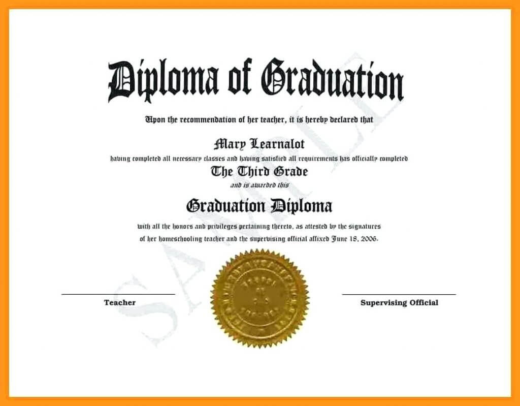 Graduation Certificate Template Word For Graduation Certificate Template Word