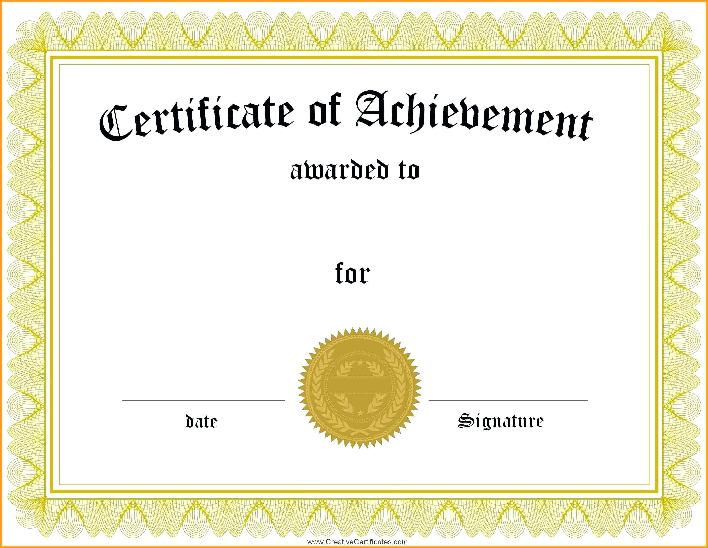 Graduation Certificate Template Word – Wovensheet.co In Certificate Of Achievement Template Word