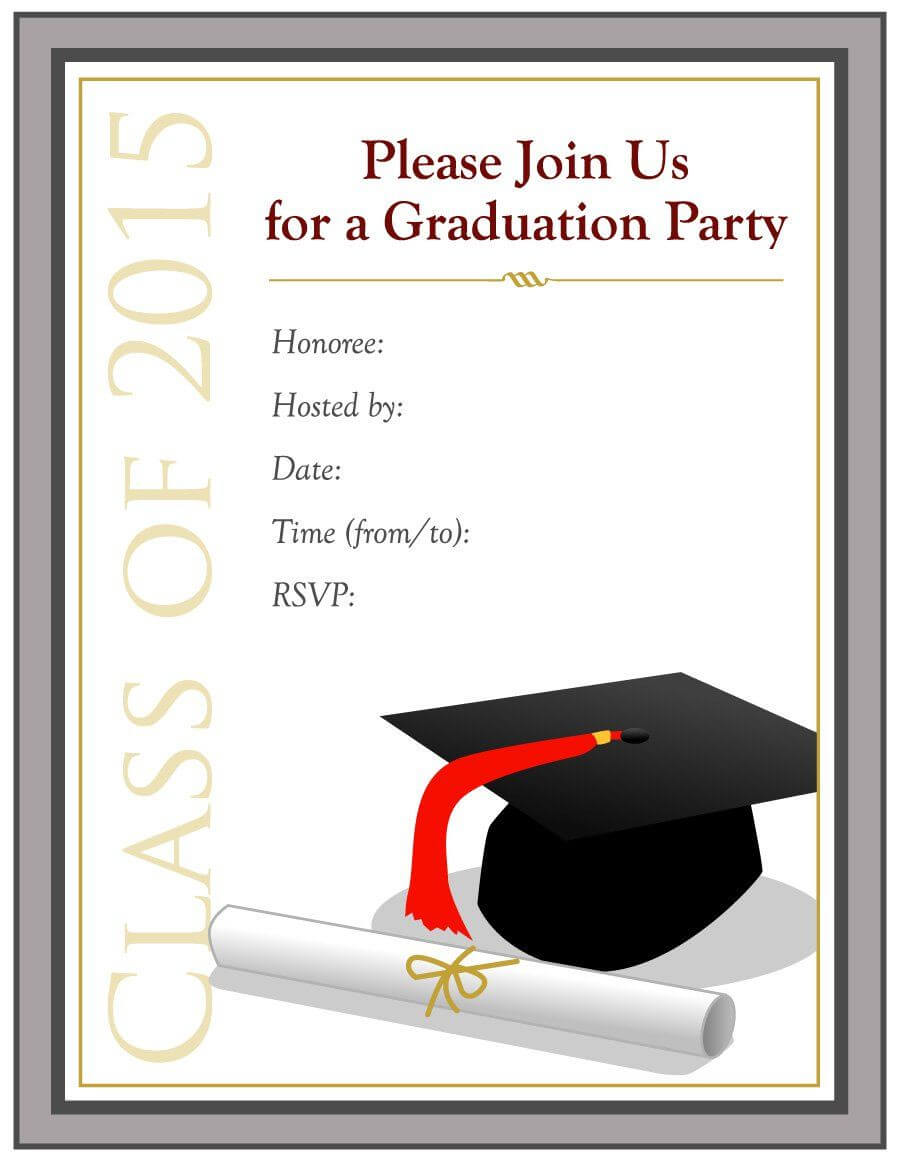 Graduation Invitation Templates - 40+ Free Graduation Regarding Free Graduation Invitation Templates For Word