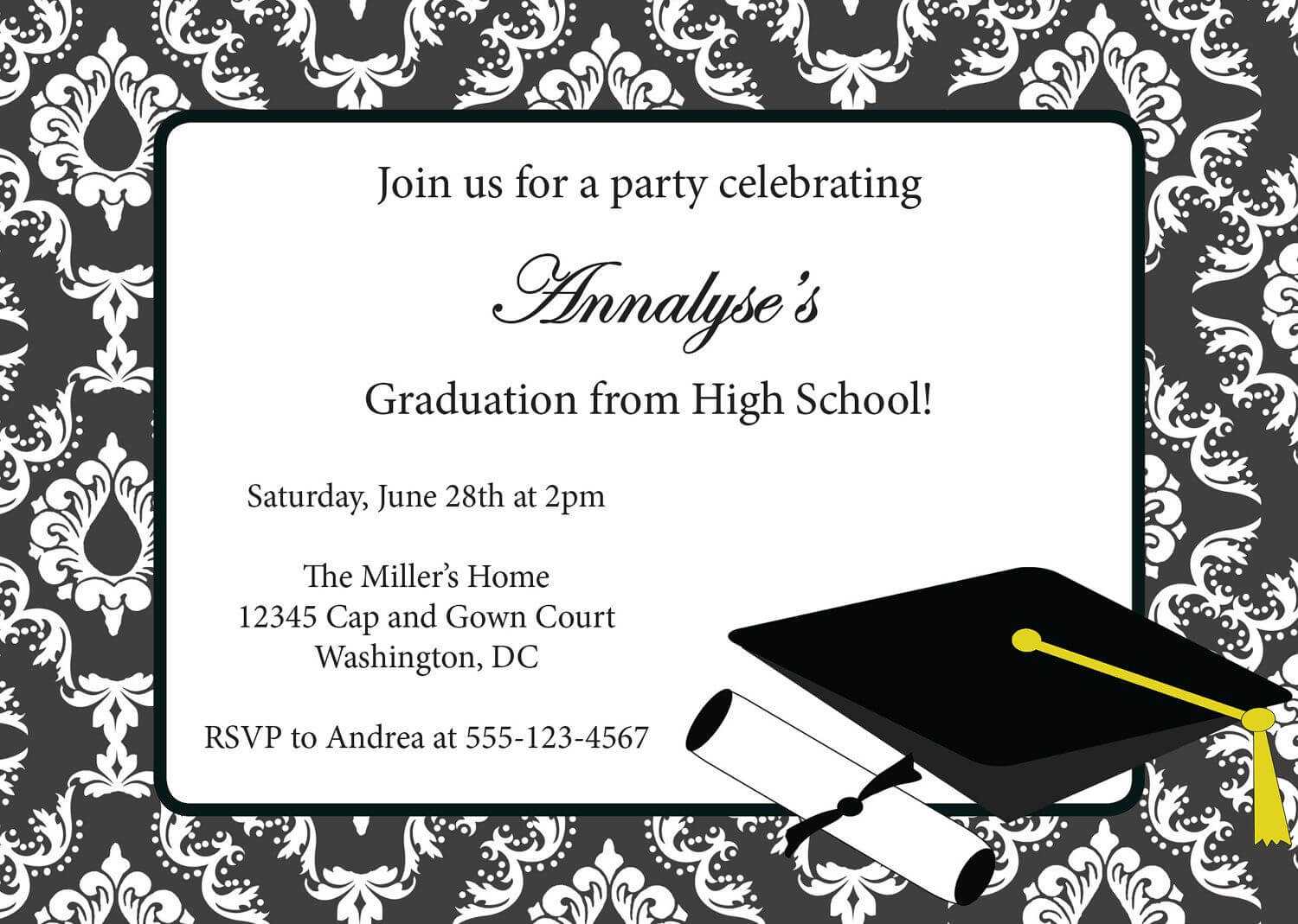 Graduation Invitation Templates Free Mfjzzklz | Graduation With Graduation Party Invitation Templates Free Word