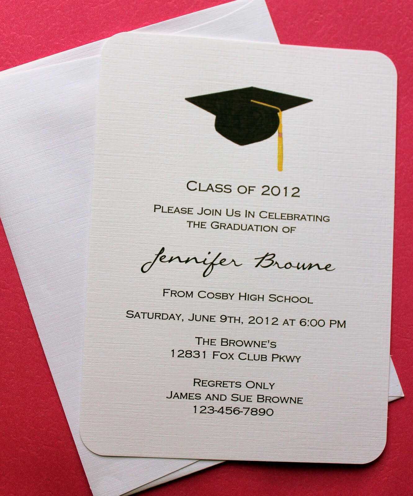 Graduation Invitation Templates Microsoft Word | Invitations In Graduation Invitation Templates Microsoft Word