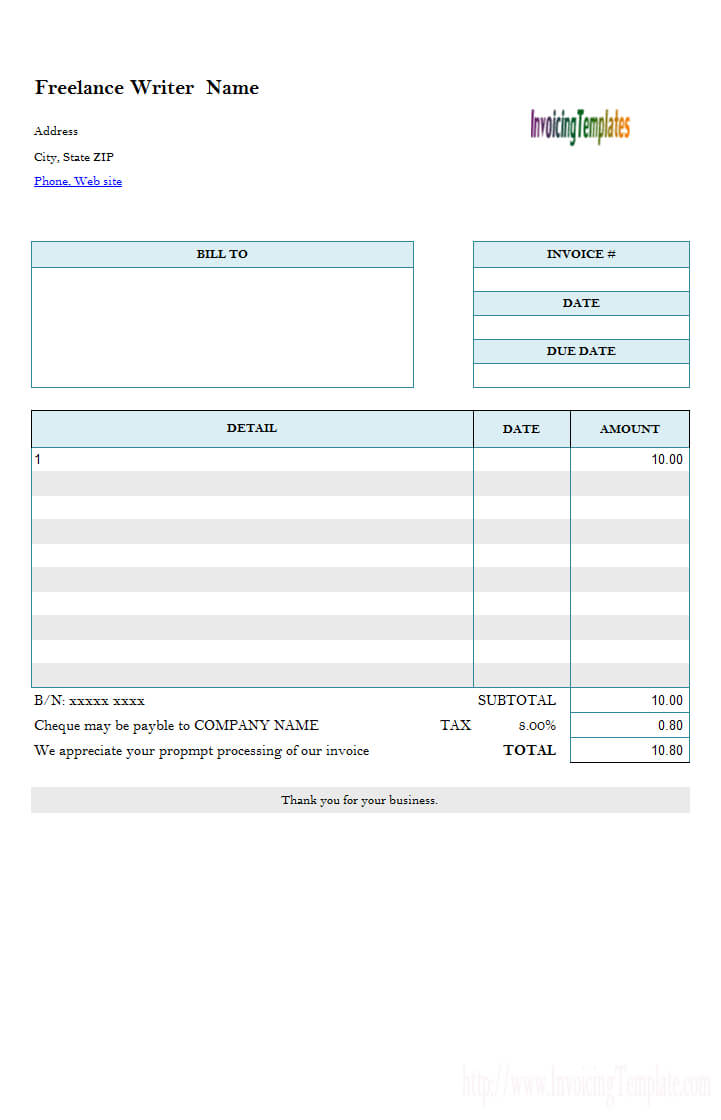 Graphic Design Freelance Invoice Template Regarding Web Design Invoice Template Word