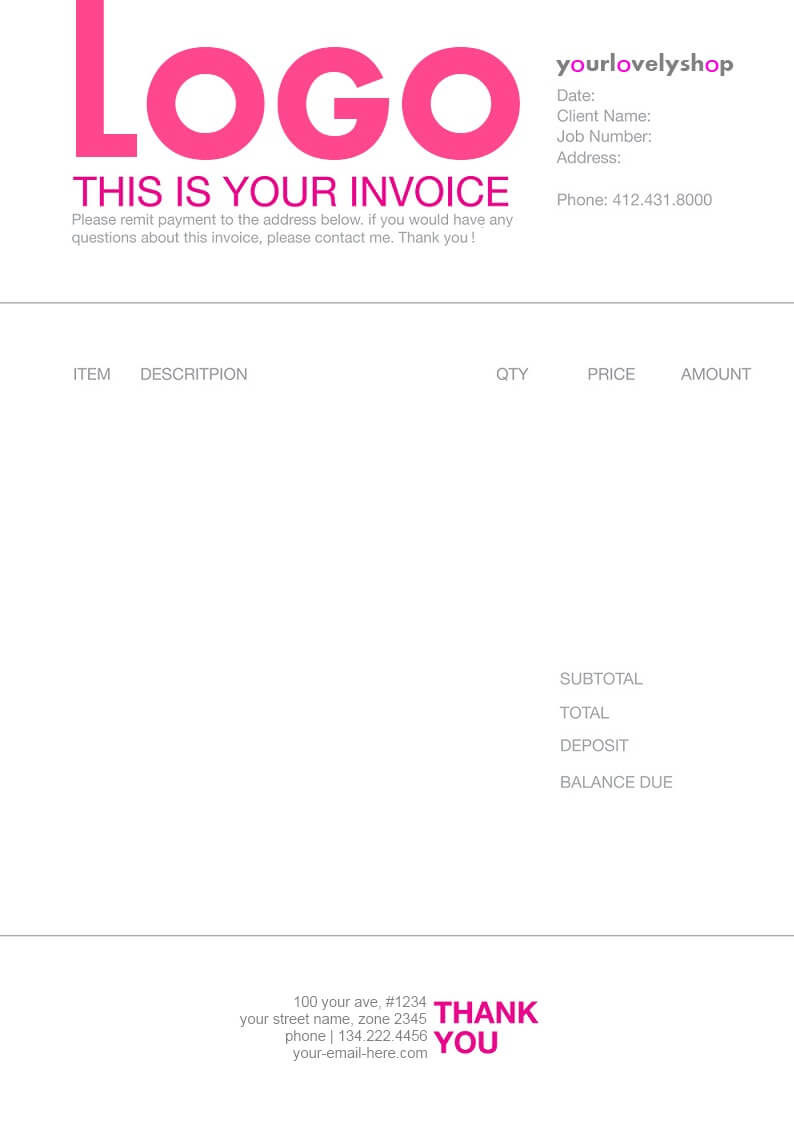 Graphic Design Invoice Template – Best Graphic Design For Web Design Invoice Template Word