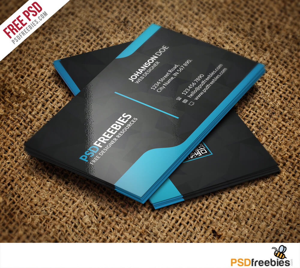 Graphic Designer Business Card Template Free Psd Inside Psd Visiting Card Templates