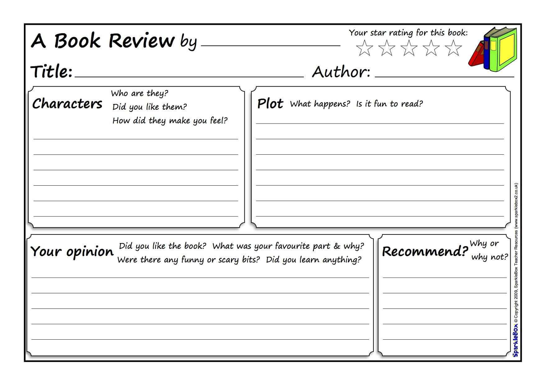 Great Book Review Template! … | Reading | Writi… For Science Report Template Ks2