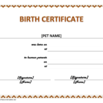 Great For Teddy Bear And Baby Doll Birth Certificates Free With Novelty Birth Certificate Template