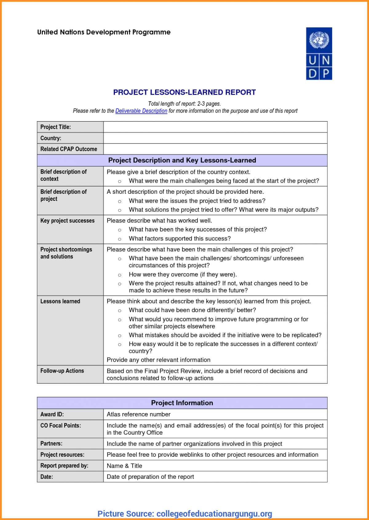 Great Hse Lessons Learned Template 23 Lessons Learnt Report For Hse Report Template