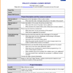 Great Hse Lessons Learned Template 23 Lessons Learnt Report intended for Lessons Learnt Report Template