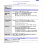 Great Hse Lessons Learned Template 23 Lessons Learnt Report Intended For Lessons Learnt Report Template