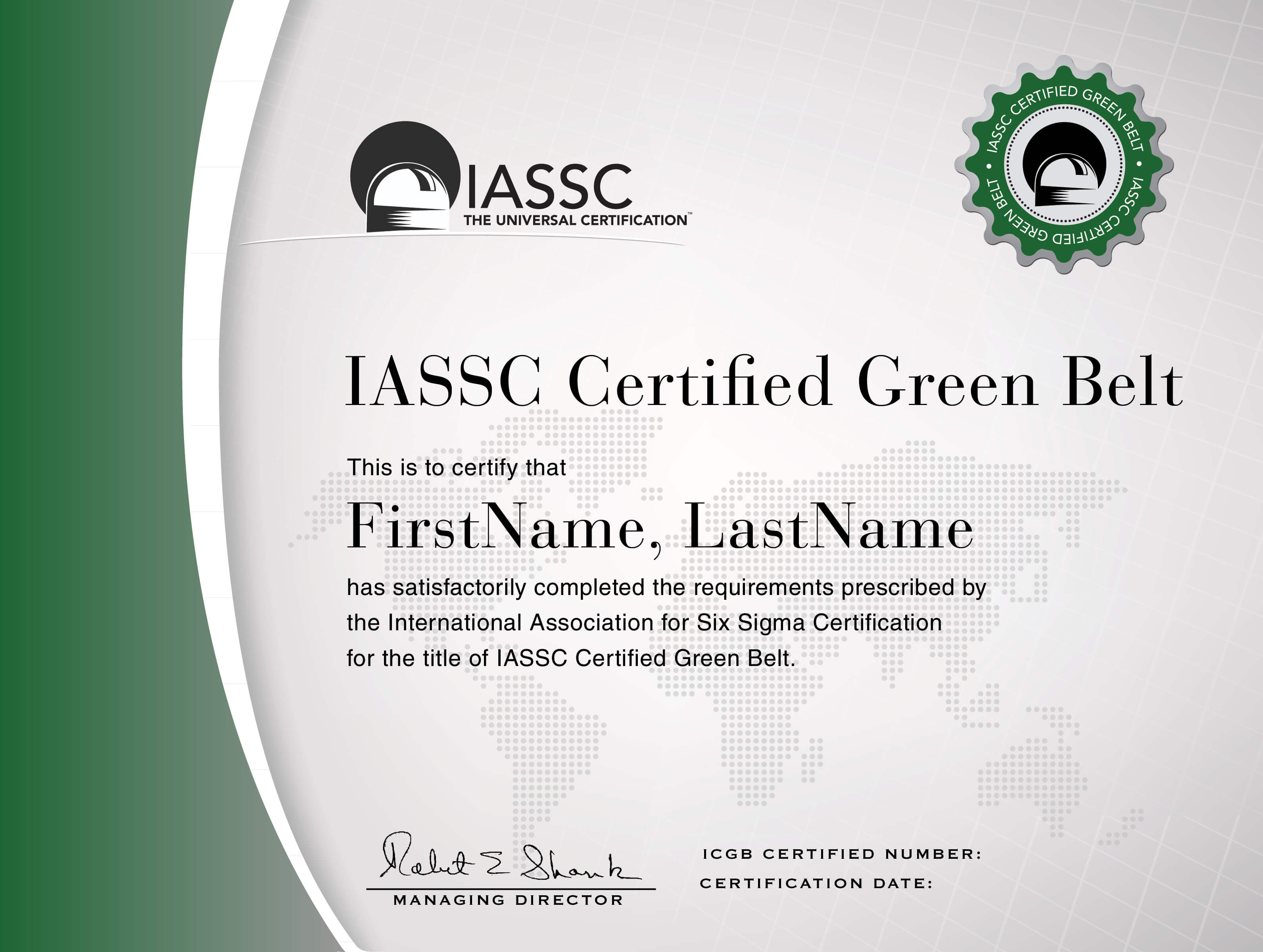 Green Belt Certification | Six Sigma | Lean Six Sigma, Green Pertaining To Green Belt Certificate Template