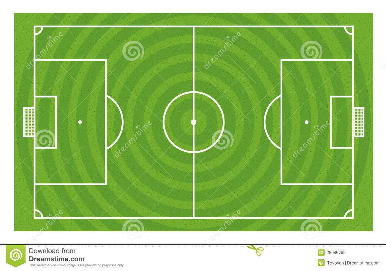 Green Football Field Template Stock Illustration Pertaining To Blank Football Field Template