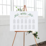 Greenery Wedding Seating Chart Template, Printable Seating Chart, Wedding  Seating Plan | Edite In Word And Pages Intended For Wedding Seating Chart Template Word