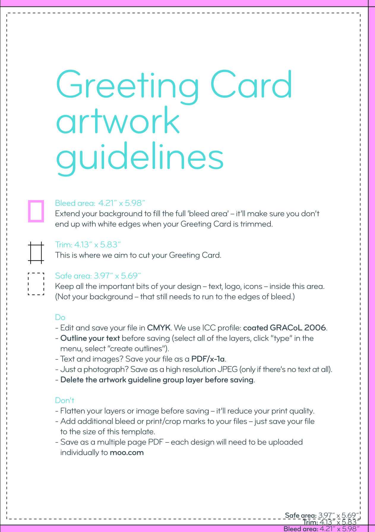 Greeting Card Design Guidelines & Artwork Templates | Moo Within Birthday Card Template Indesign