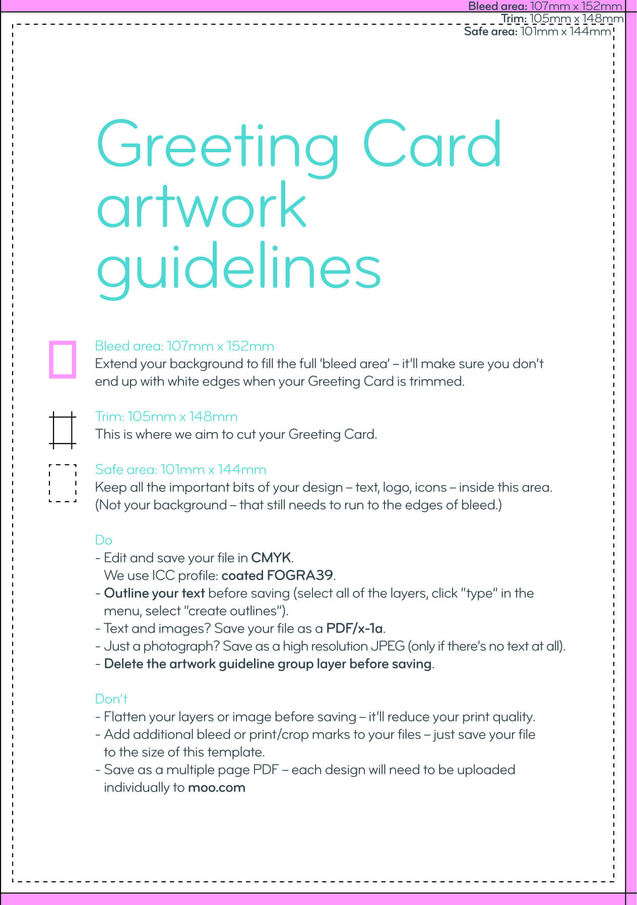 Greeting Cards Templates & Guidelines | Moo (Australia) With Birthday Card Indesign Template