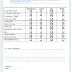 Guest Feedback Format Sample | Hotels |Resorts | Ann Van With Word Employee Suggestion Form Template