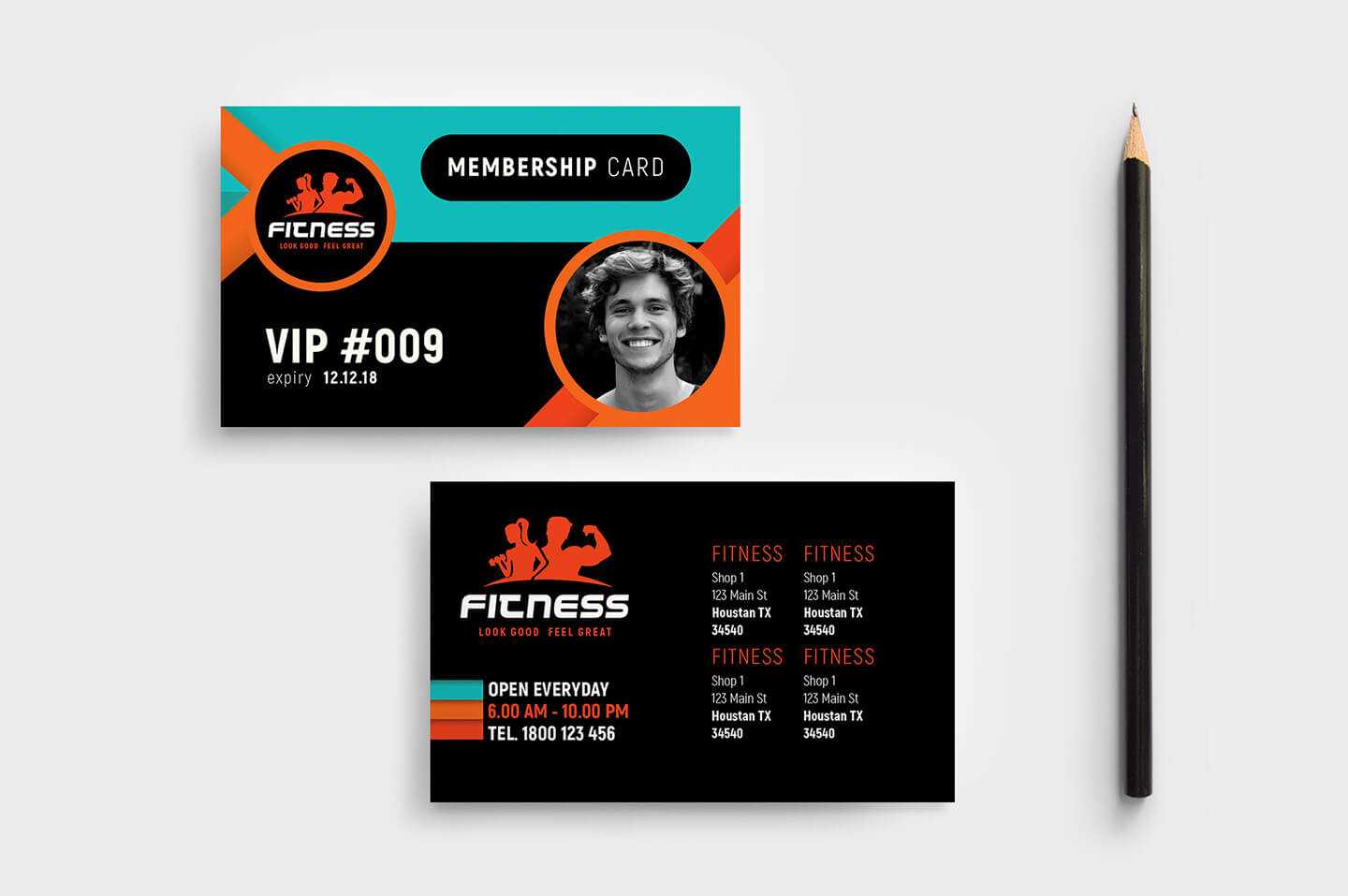 Gym / Fitness Membership Card Template In Psd, Ai & Vector In Template For Membership Cards