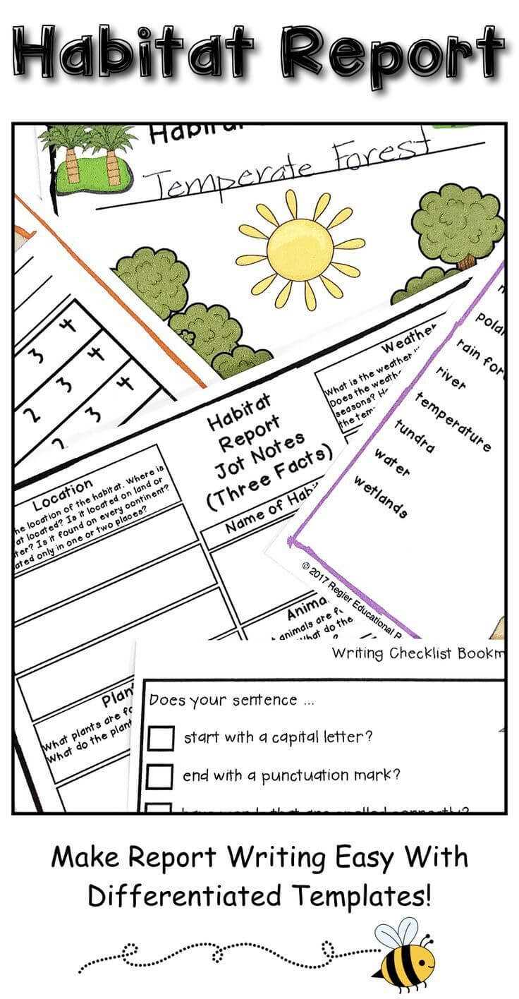 Habitat Activities - Habitat Research Project - Report Within Research Project Report Template