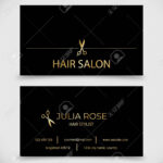 Hair Salon, Hair Stylist Business Card Vector Template Throughout Hair Salon Business Card Template