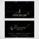 Hair Salon, Hair Stylist Business Card Vector Template Throughout Hair Salon Business Card Template