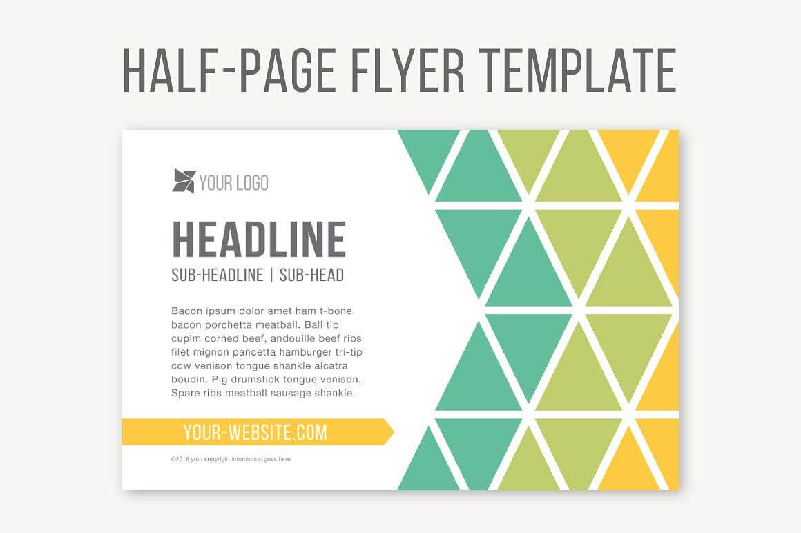 Half Page Flyer Template #template#files#microsoft Regarding Half Page Brochure Template