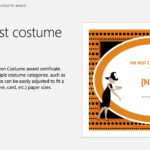 Halloween Certificate Template Word With Regard To Halloween Costume Certificate Template