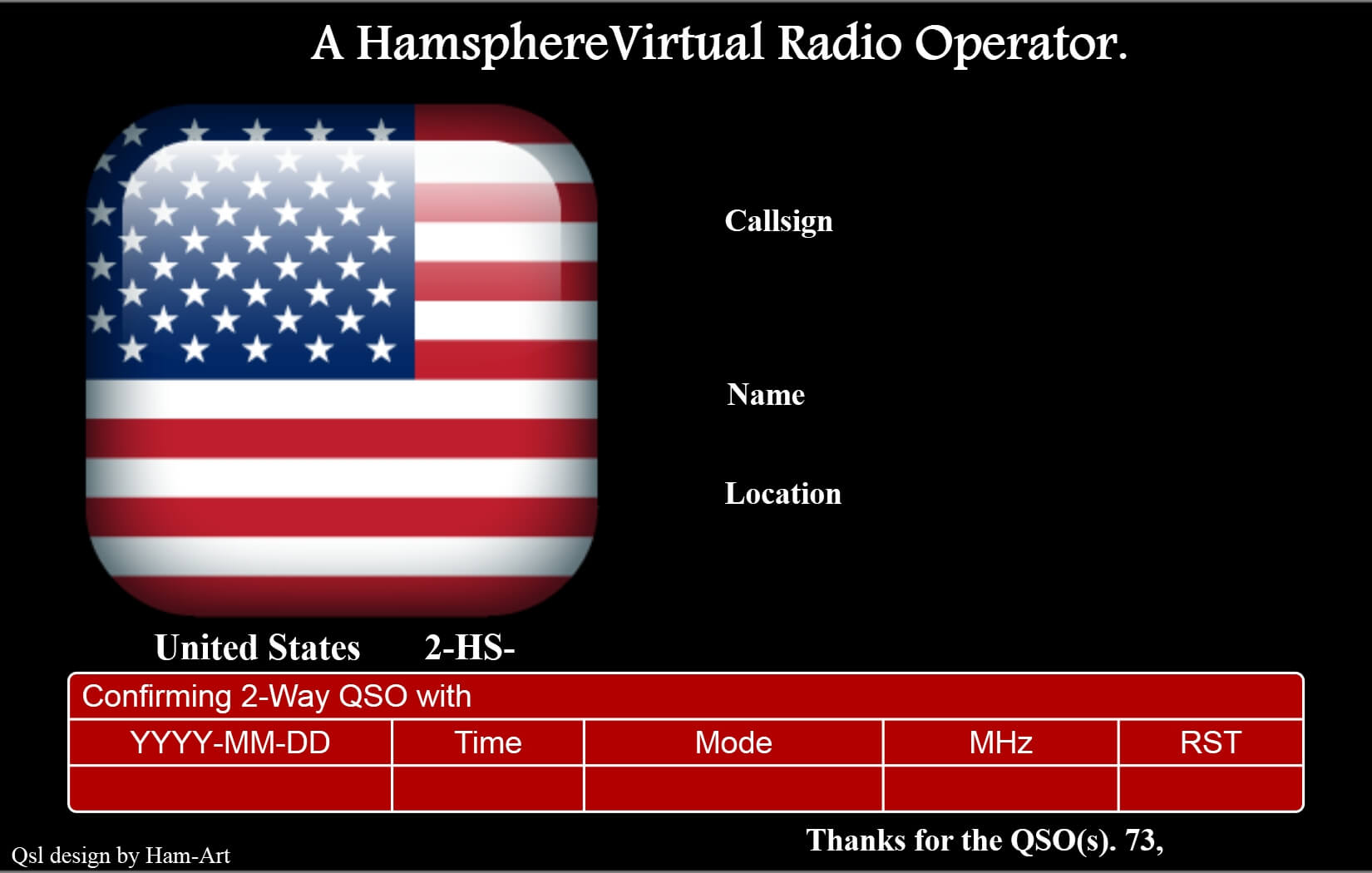 Hamsphere Qsl Templates | Kd0Pnp Ham Radio With Qsl Card Template
