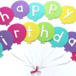 Happy Birthday Banner Diy Template | Balloon Birthday Banner Intended For Diy Party Banner Template