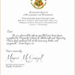 Harry Potter Invitation Letter Template Samples | Letter For Harry Potter Certificate Template