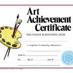 Hayes School Specialty Style C Art Achievement Certificate Within Hayes Certificate Templates