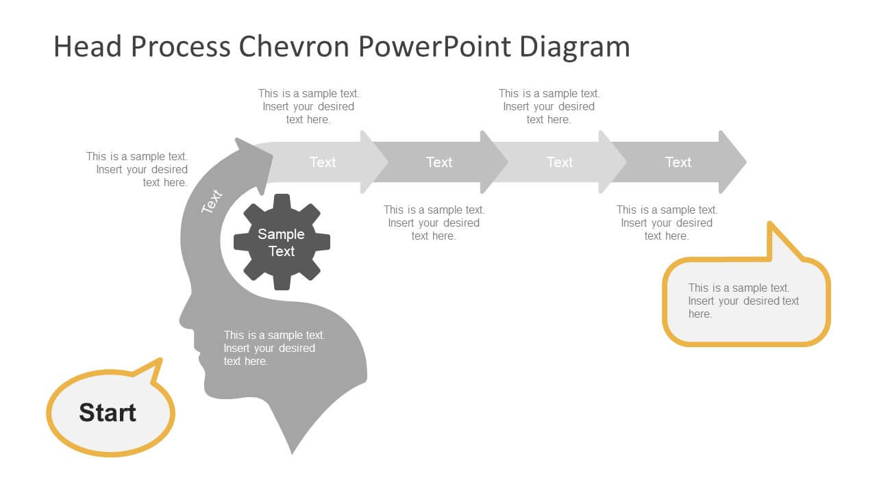 Head Process Chevron Powerpoint Diagram Within Powerpoint Chevron Template