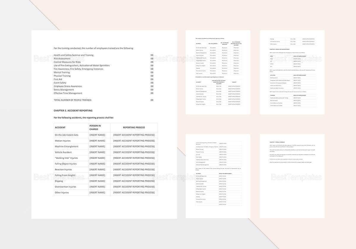 Health And Safety Annual Report Template With Regard To Annual Health And Safety Report Template