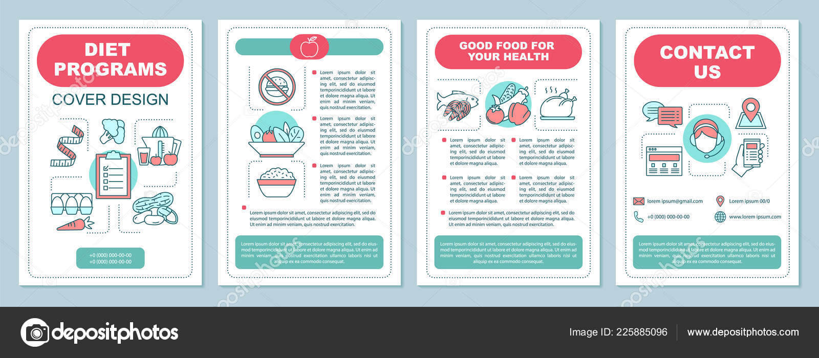 Healthy Nutrition Brochure Template Layout Dieting Program Regarding Nutrition Brochure Template