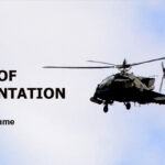 Helicopter In Sky Powerpoint Template And Theme. This Pertaining To Air Force Powerpoint Template